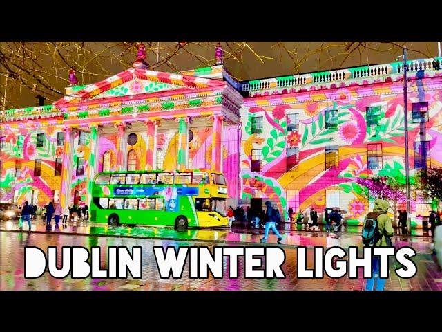 Dublin Winter Lights 2024 | Christmas in Dublin City centre | 4k Dublin Ireland