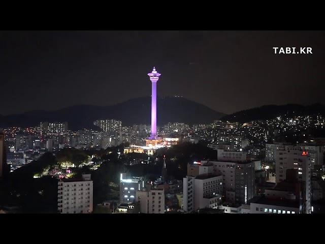부산 남포동 롯데백화점 옥상전망대에서 바라본 부산 야경  - 부산나비 BUSANNAVI