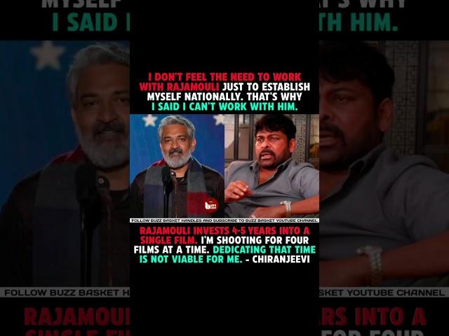 I don't feel the need to work with #Rajamouli -#Chiranjeevi#Vishwambhara #SSMB29