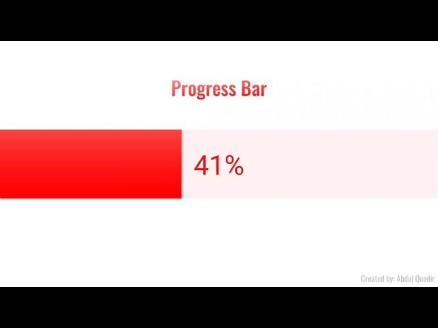 Progress Bar Animation