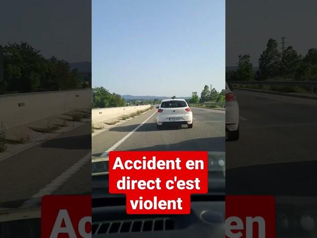 accident de voiture en direct c'est violent  #accident #crash #choc #collision #violent #voiture