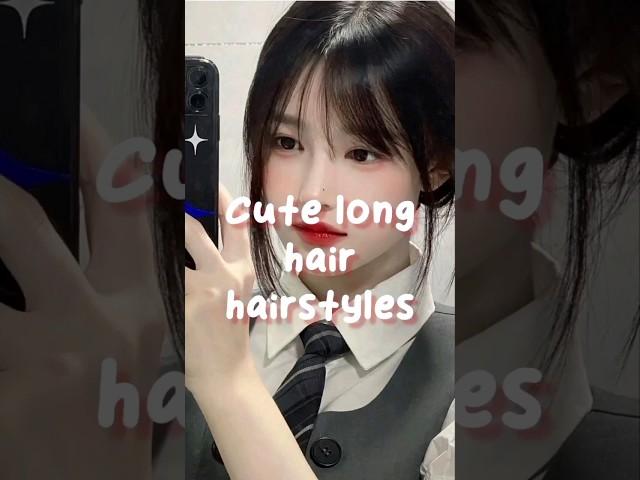 Cute Long Hair Hairstyles #aesthetic #cute #korean #beauty #hairstyle #longhair #longhairhairstyle