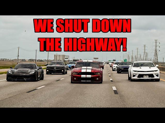 We SHUT DOWN The HIGHWAY On a CRAZY CAR CRUISE!!