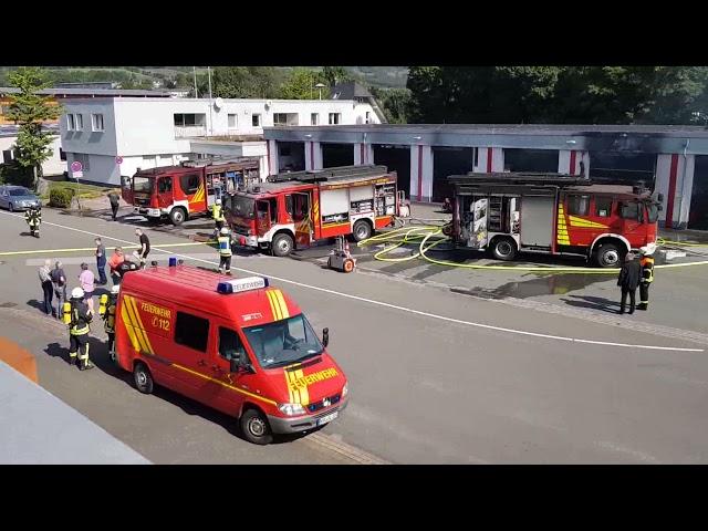 Brand Feuerwehrhaus Olsberg am 13. September 2021