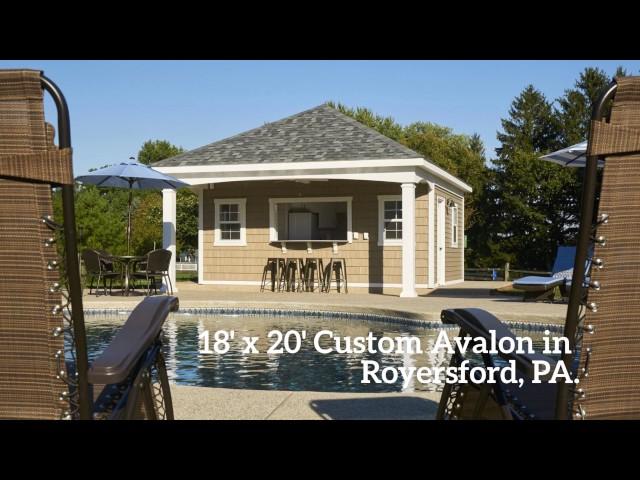 Custom Pool House Design Project | Royersford, PA | Homestead Structures Avalon Pool Houses