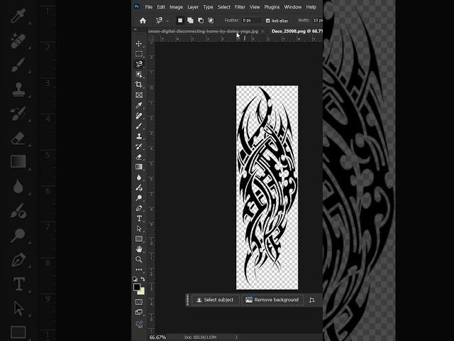 Design Tattoo in Photoshop Beginner tutorial #shorts