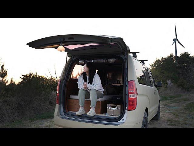 Solo car camping • Korean-style car camping • Camping on the top of a mountain