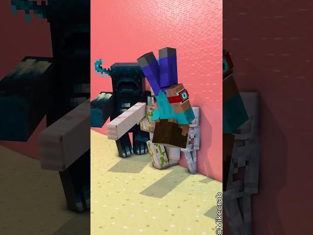 Zombie Becomes Herobrine In The Wall Challenge ⌚| Transform Watch