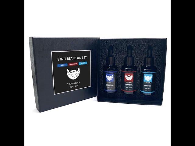 3 in 1 Growth Beard oil set for Men