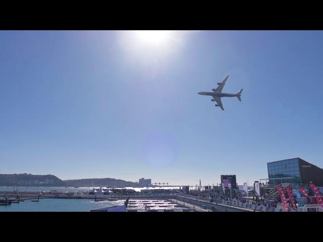 A340-500 Low Pass Hi Fly - Mirpuri Foundation at the Volvo Ocean Race