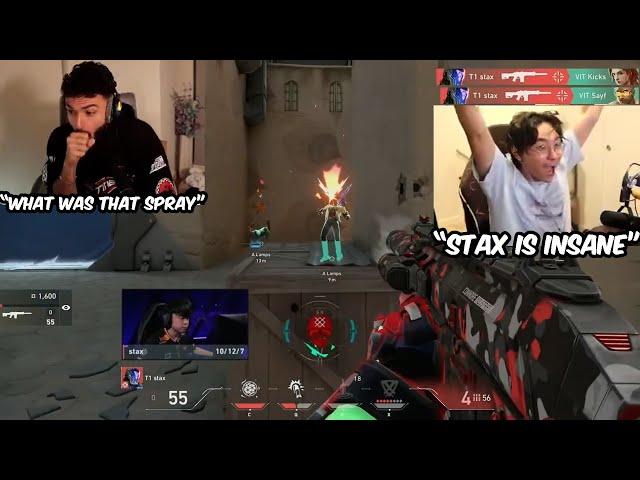Tarik & TenZ Reacts To T1 Stax Insane 1v3 CLUTCH Against Vitality In VCT