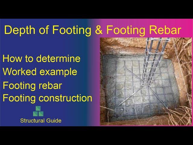 Depth of footing and Reinforcement details in Footing Construction | Structural Guide