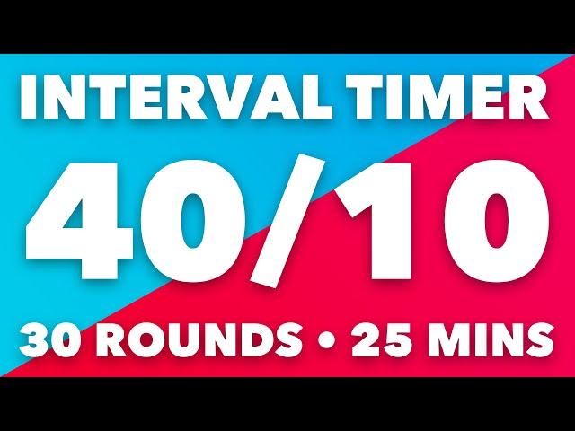 40 / 10 Second HIIT Interval Timer