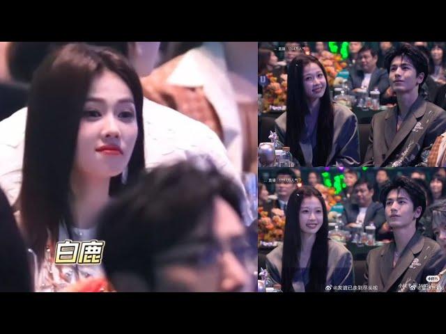 BaiLu's reaction when seeing ex-lover ZhangLinghe being intimate with YuShuxin at Iqiyi Scream Night