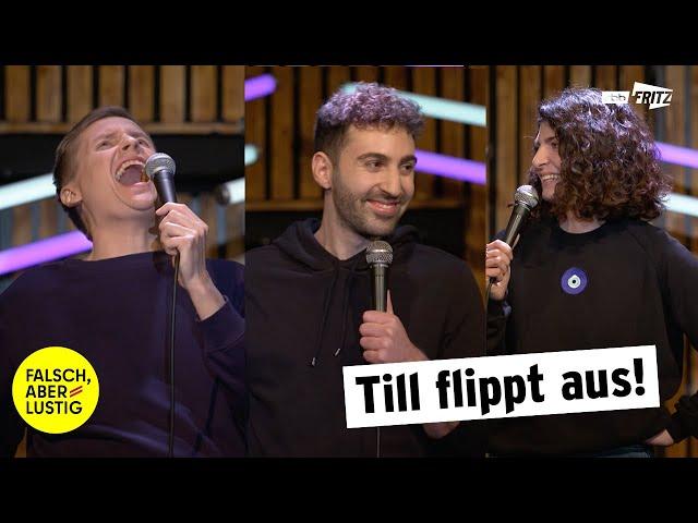 Till Reiners (hart) getriggert! | falsch, aber lustig | Moritz Neumeier, Filiz Tasdan, Fabi Rommel