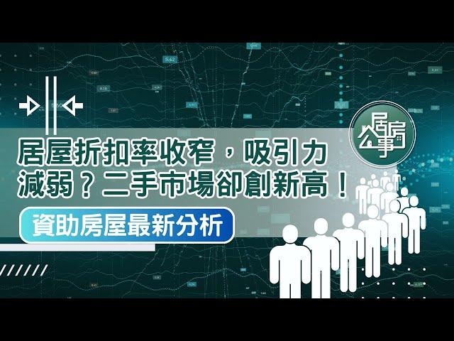 居屋折扣率收窄，吸引力減弱？二手市場卻創新高！資助房屋最新分析