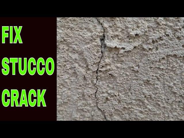 FIXING STUCCO CRACKS how I caulk stucco cracks to not show.