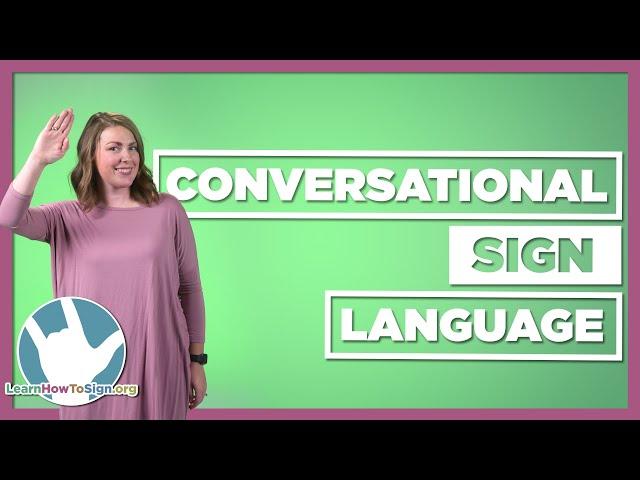 Conversational Sign Language | Part 2 | Affirmation and Negation Signs