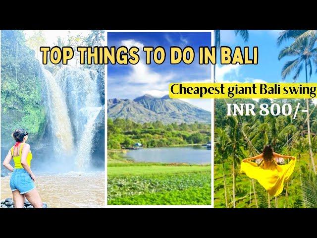 BALI VLOG 2023| THINGS TO DO IN BALI |CHEAPEST BALI SWING| MOUNT BATUR |BALI WATERFALLS|TRAVEL GUIDE