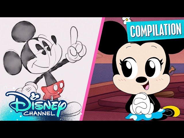 Mickey & Minnie Cartoons | Chibi Tiny Tales | How Not To Draw | Compilation | @disneychannel