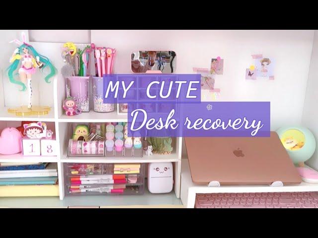 aesthetic desk makeover + unboxing!  Tonni art and craft / desk organised