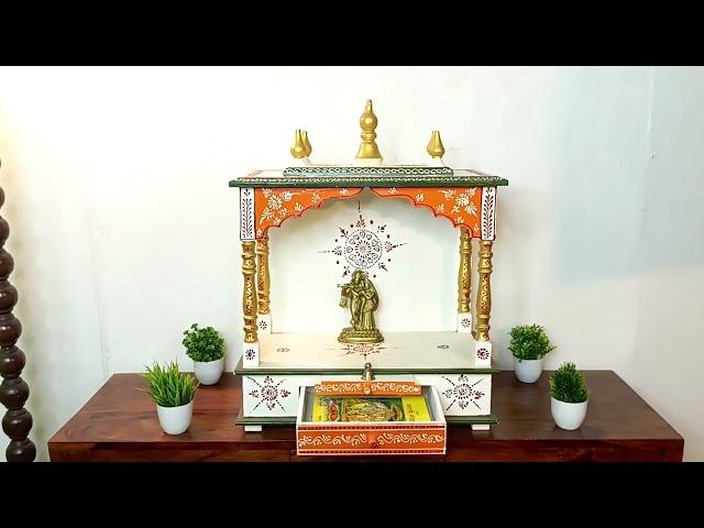 Redefining Tradition: White Saffron Wood and MDF Temple Exuding Contemporary Grace @antaryuga