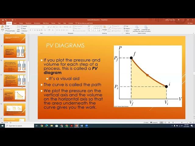 Thermodynamic processes and the first law