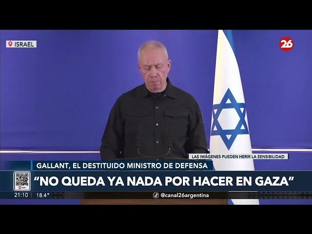 El ex ministro de Defensa de Israel afirma que "no queda nada por hacer en Gaza"