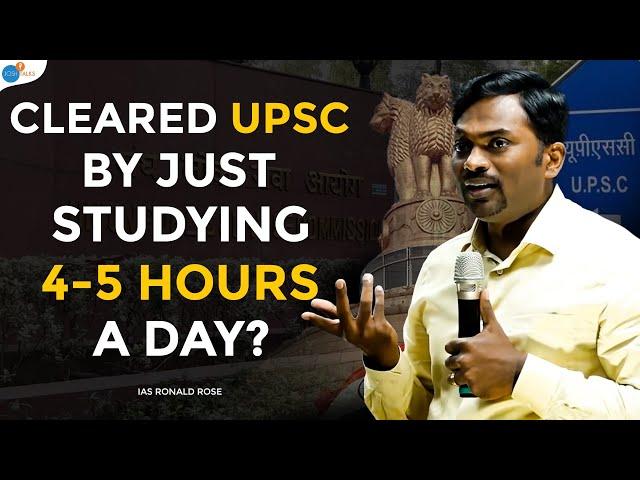From Sleeping On Railway Platforms To IAS: My Unexpected Journey! | IAS Ronald Rose | Josh Talks