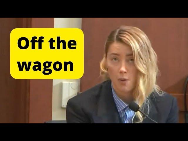 Learn English idioms with Amber Heard: Off the wagon