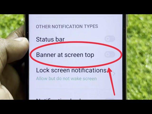 Banner at screen top in oppo mobile || notification types