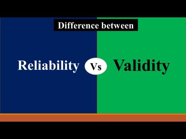 Difference between Reliability & Validity in Research || Validity vs Reliability ||