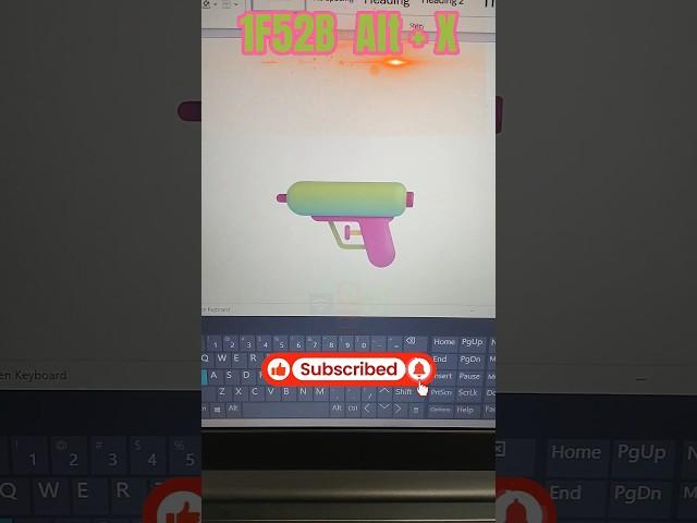 Water Pistol  MS Word Symbol Shortcut Key #shorts #shortcutkeys #mstechtricks #asmr #tips