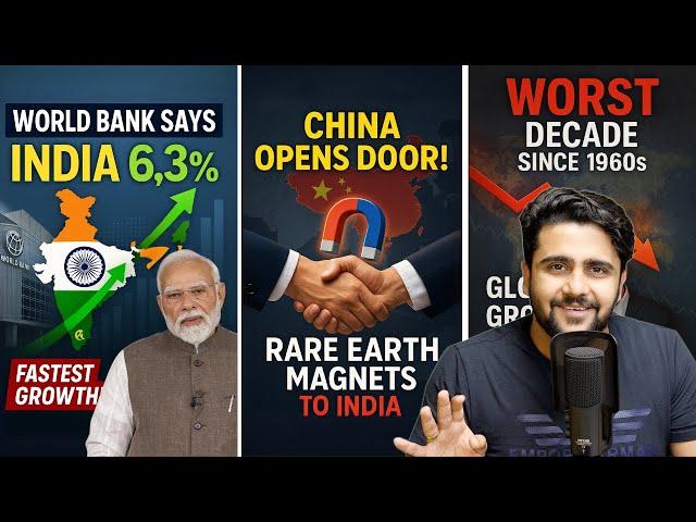 India’s GDP to Grow at 6.3%,Global Growth Crisis, UPI Charges,Sensex, Nifty Flat, Zee, Pine Labs IPO