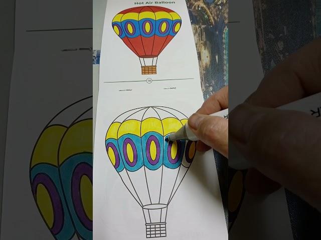 Coloring a Hot Air Balloon | Children's Coloring Book #balloon #coloring #viralvideo