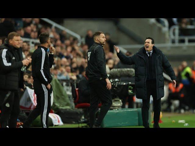 Jason Tindall and Unai Emery were going at it on the touchlines! | Newcastle vs Aston Villa 3-0