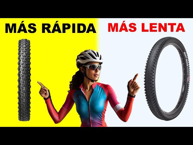 BICICLETA MTB MÁS RÁPIDA O LENTA.  Así influyen los tacos de los neumáticos.