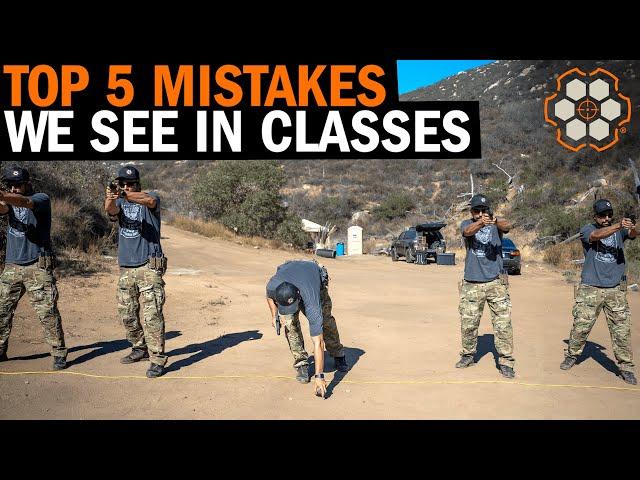 Top 5 Mistakes / Bad Habits We See in Firearms Training Classes