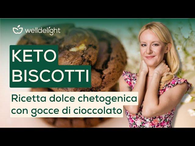 KETO BISCOTTI CON GOCCE DI CIOCCOLATO | Ricetta dolce chetogenico 