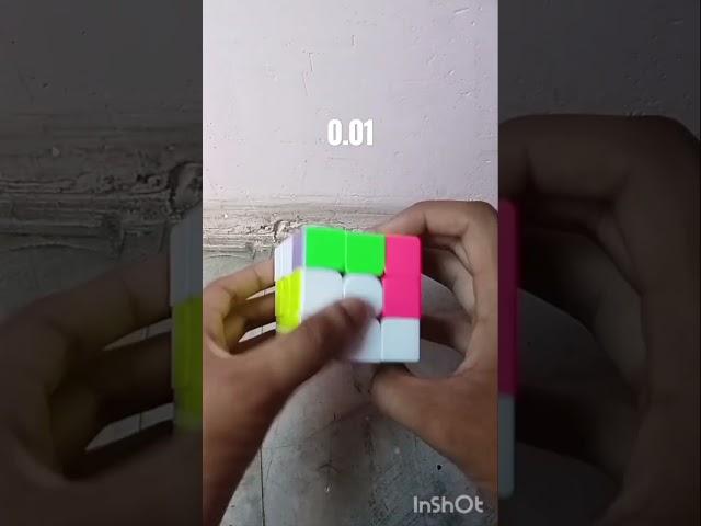 fast cube solve 0.01 second #shorts