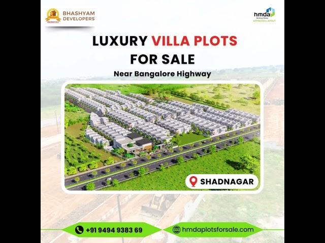 Luxury Villa Plots for sale in Shadnagar, Hyderabad | Near Bangalore Highway #shadnagarplots #home