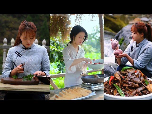 Chinese Lifestyle||Chinese Food and Chinese Cuisine||抖音鄉間美食合集 #7