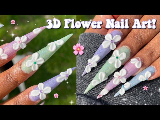 MY FIRST TIME TRYING 3D FLOWER NAIL ART!! Madam Glam "Jackpot" Collection | Easy Aprés Tutorial