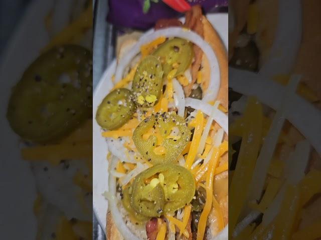 Grill Bacon Dawgs, Chips and Cooking Juice