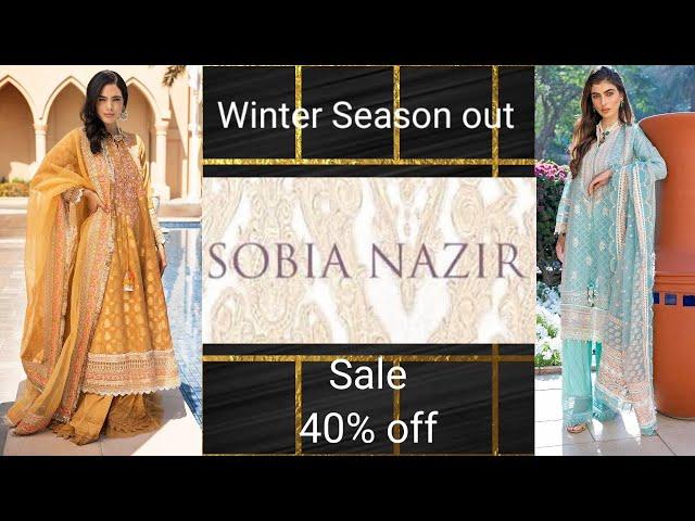 Sobia Nazir Winter Season out Sale 40% Off | Unstitch | Embroidery |  Dreamart Collection by Sana