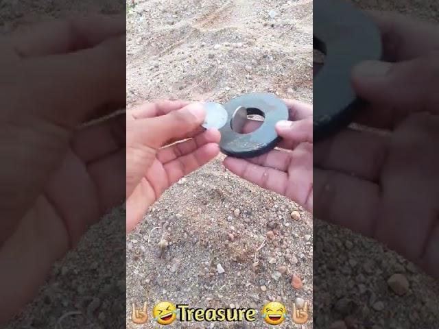 Extracting Iron From Sand with Magnet | But we got Treasure‍️ #shorts #experiment