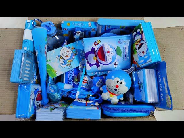 Mega doraemon toy collection - geometry box, pencil, doraemon stationery items, unboxing & review 