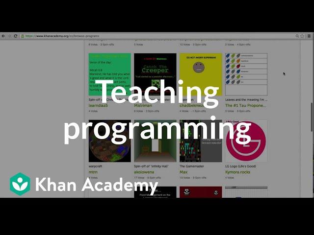 Khan Academy Computer Programming in the Classroom: Video Overview
