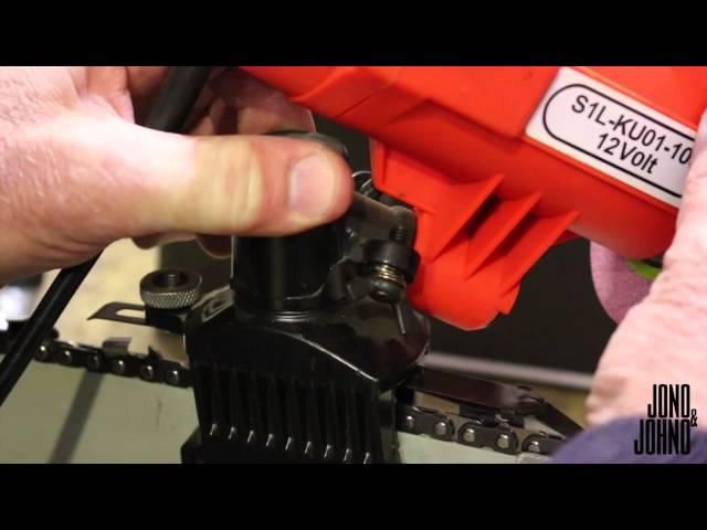 How to sharpen a chainsaw chain using a 12v Grinder