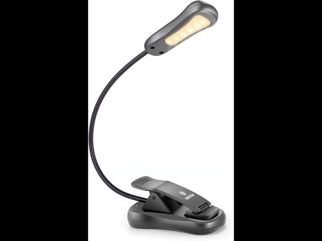 Vekkia Rechargeable-Book-Light-for-Reading-in-Bed, 3000K Warm 6 LED 3 Brightness Lamp. #everyone